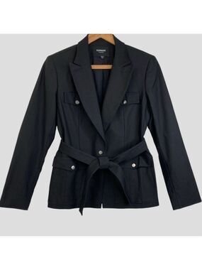 Vintage Express Women’s Military Style Utility Blazer Jacket Power Dressing Sz.S